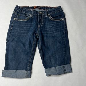 Bermuda length jean shorts